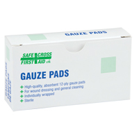 Gaze, Tampon, 3" lo x 3" la, St&eacute;rile, Dispositif m&eacute;dical Classe 1 Helyx Safety & Industrial Supplies