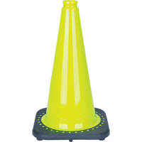 C&ocirc;ne de signalisation de premi&egrave;re qualit&eacute;, 18", Vert lime Helyx Safety & Industrial Supplies