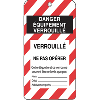 &eacute;tiquettes de verrouillage, Plastique, 3" la x 5-3/4" h, Français Helyx Safety & Industrial Supplies