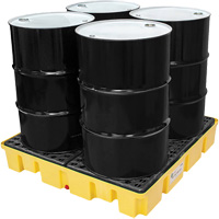 Poly-Slim-Line Spill Pallet without Drain, 66 US gal. Spill Capacity, 49" x 49" x 8.75" Helyx Safety & Industrial Supplies