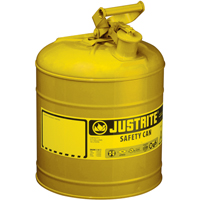 Bidons s&eacute;curitaires, Type I, Acier, 2 gal. US, Jaune, Homologu&eacute; FM/List&eacute; UL/ULC Helyx Safety & Industrial Supplies