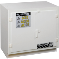 Solid Polyethylene Acid Cabinets, 6 x 0.66043 Gal., 36" x 35.75" x 21.75" Helyx Safety & Industrial Supplies