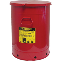 Contenant manuel pour d&eacute;chets huileux, Homologu&eacute; FM/List&eacute; UL, 21 gal. US, Rouge Helyx Safety & Industrial Supplies