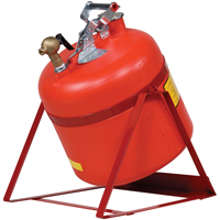 Bidon avec robinet s&eacute;curitaires pour laboratoires, Type I, Acier, 5 gal. US, Rouge, Homologu&eacute; FM Helyx Safety & Industrial Supplies