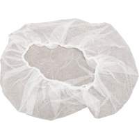Non-Woven Bouffant Caps, Polypropylene, 18", White Helyx Safety & Industrial Supplies