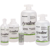 Saline Eyewash Bottles, Full Bottle, 32 oz. Helyx Safety & Industrial Supplies
