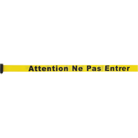 Tape Cassette for Build-Your-Own Crowd Control Barriers, Attention ne pas entrer, 7', Yellow Tape Helyx Safety & Industrial Supplies
