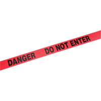 Rubans standards pour barricades, Anglais, 3" la x 1000' lo, 2 mils, Rouge Helyx Safety & Industrial Supplies