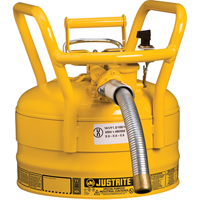 Bidons s&eacute;curitaires D.O.T. de AccuFlow, Type II, Acier, 2,5 gal. US, Jaune, Homologu&eacute; FM Helyx Safety & Industrial Supplies