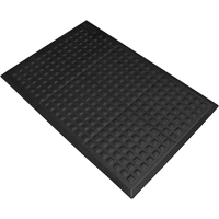 Tapis antifatigue Connect No 502 Rejuvenator pour poste de travail simple, Polyur&eacute;thane, 3' la c, 5' lo, 5/8" &eacute;paisseur, Noir Helyx Safety & Industrial Supplies
