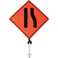 Enseigne sur poteau chauss&eacute;e &eacute;troite, 24" x 24", Vinyle, Pictogramme Helyx Safety & Industrial Supplies