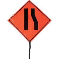 Enseigne enroulable chauss&eacute;e &eacute;troite, 24" x 24", Vinyle, Pictogramme Helyx Safety & Industrial Supplies