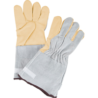 Standard-Duty Snug Wrist Work Gloves, Large, Grain Cowhide Palm Helyx Safety & Industrial Supplies