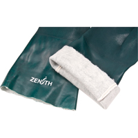 Gants verts &agrave; double enduit, 14" lo, PVC, Doublure en Jersey de coton, 70 mils Helyx Safety & Industrial Supplies