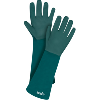 Gants verts &agrave; double enduit, 18" lo, PVC, Doublure en Jersey de coton, 70 mils Helyx Safety & Industrial Supplies