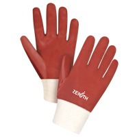 Gants rouges &agrave; fini doux r&eacute;sistants aux produits chimiques, Taille Grand/9, 10" lo, PVC, Doublure en Interlock, 47-mil Helyx Safety & Industrial Supplies