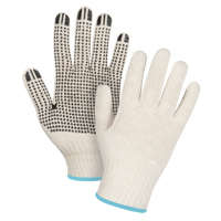 Lightweight Dotted String Knit Gloves, Poly/Cotton, Single Sided, 7 Gauge, X-Large Helyx Safety & Industrial Supplies