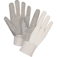 Gants en toile de coton &agrave; pois sur la paume, 8 oz, Grand Helyx Safety & Industrial Supplies