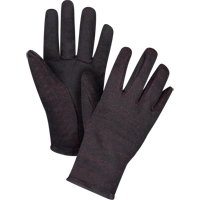 Jersey Gloves, Large, Brown, Red Fleece, Slip-On Helyx Safety & Industrial Supplies