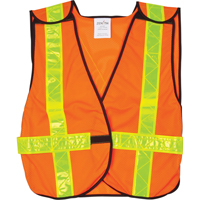 Standard-Duty Safety Vest, High Visibility Orange, Medium, Polyester Helyx Safety & Industrial Supplies