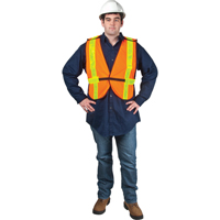 Standard-Duty Safety Vest, High Visibility Orange, Medium, Polyester Helyx Safety & Industrial Supplies