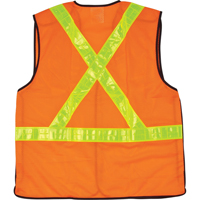 5-Point Tear-Away Traffic Safety Vest, High Visibility Orange, Medium, Polyester Helyx Safety & Industrial Supplies