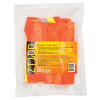 Surveyor's Safety Vest, High Visibility Orange, Large, Polyester Helyx Safety & Industrial Supplies