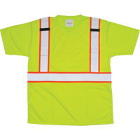 CSA Compliant T-Shirt, Polyester, Medium, High Visibility Lime-Yellow Helyx Safety & Industrial Supplies