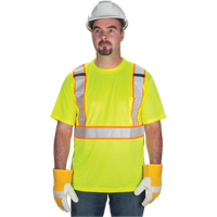 CSA Compliant T-Shirt, Polyester, Medium, High Visibility Lime-Yellow Helyx Safety & Industrial Supplies