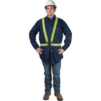 Harnais de s&eacute;curit&eacute; d'usage standard, Jaune lime haute visibilit&eacute;, Couleur r&eacute;fl&eacute;chissante Argent, T-Grand Helyx Safety & Industrial Supplies