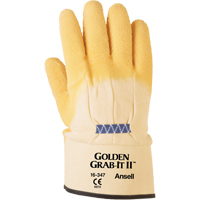 Golden Grab-It&reg; II Gloves, 10/X-Large, Rubber Latex Coating, 13 Gauge, Nylon Shell Helyx Safety & Industrial Supplies
