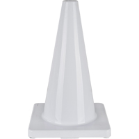 C&ocirc;ne de couleur pour la signalisation, 18", Blanc Helyx Safety & Industrial Supplies