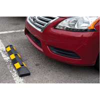 Parking Curb, Rubber, 3' L, Black/Yellow Helyx Safety & Industrial Supplies