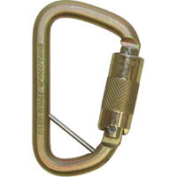 Rollgliss Technical Rescue Offset D Fall Arrest Carabiner, Steel, 3600 lbs Capacity Helyx Safety & Industrial Supplies