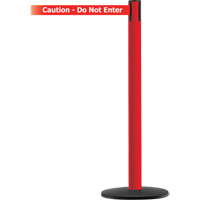 Advance TensaBarrier&reg; Barrier Post, Steel, 36" H, White/Red Tape, 7.5' Tape Length Helyx Safety & Industrial Supplies