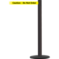 Advance TensaBarrier&reg; Barrier Post, Steel, 36" H, Black/Yellow Tape, 7.5' Tape Length Helyx Safety & Industrial Supplies