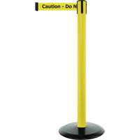 Advance TensaBarrier&reg; Barrier Post, Steel, 36" H, Black/Yellow Tape, 7.5' Tape Length Helyx Safety & Industrial Supplies