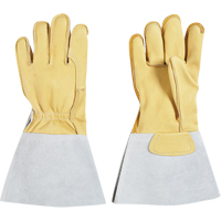 Gants pour monteur de lignes, Grand, Paume en Cuir fleur de vache, Doublure en Coton Helyx Safety & Industrial Supplies