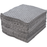 Feuilles absorbantes en fibres fines de premi&egrave;re qualit&eacute;, Universel, 15" x 17", 30 gal. d'absorption Helyx Safety & Industrial Supplies