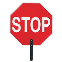 Panneau de signalisation  Stop , 18" x 18", Plastique, Anglais avec pictogramme Helyx Safety & Industrial Supplies