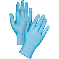 Gants jetables de calibre m&eacute;dical, Petit, Vinyle, 4,5 mils, Sans poudre, Bleu, Classe 2 Helyx Safety & Industrial Supplies