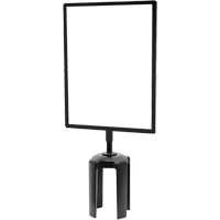 Cadre d'enseigne Tensabarrier avec adaptateur, Noir Helyx Safety & Industrial Supplies
