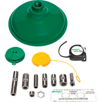 Trousse de mise &agrave; niveau pour douche et douche oculaire/faciale Axion Advantage avec t&ecirc;te et t&ecirc;te de douche oculaire/faciale en plastique ABS vert Helyx Safety & Industrial Supplies