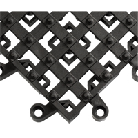 Tapis ErgoDeck avec crampons antid&eacute;rapants int&eacute;gr&eacute;s No 553, PVC, 1-1/2' la c, 1-1/2' lo, 7/8" &eacute;paisseur, Noir Helyx Safety & Industrial Supplies