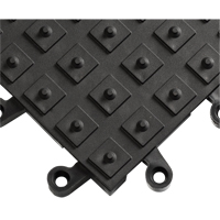 Tapis ErgoDeck avec crampons antid&eacute;rapants int&eacute;gr&eacute;s No 552, PVC, 1-1/2' la c, 1-1/2' lo, 7/8" &eacute;paisseur, Noir Helyx Safety & Industrial Supplies