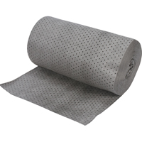 Industrial-Grade Fine Fibre Sorbent Rolls, Heavyweight, 150' L x 30" W, 70 gal. Absorbancy Helyx Safety & Industrial Supplies