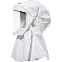 Cagoule Versaflo de haute durabilit&eacute; avec coiffe int&eacute;gr&eacute;e, Grand/Moyen, Coiffe souple, Bavette Simple Helyx Safety & Industrial Supplies