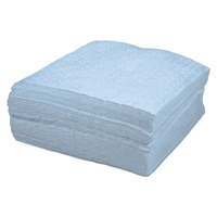 Premium Blue Bonded Sorbent Pads, Oil Only, 15" x 17", 8 gal. Absorbancy Helyx Safety & Industrial Supplies