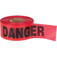 Ruban pour barricade Danger, Bilingue, 3" la x 1000' lo, 1,5 mil, Noir/rouge Helyx Safety & Industrial Supplies