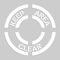 Floor Marking Stencils - Keep Area Clear, Pictogram, 20" x 20" Helyx Safety & Industrial Supplies